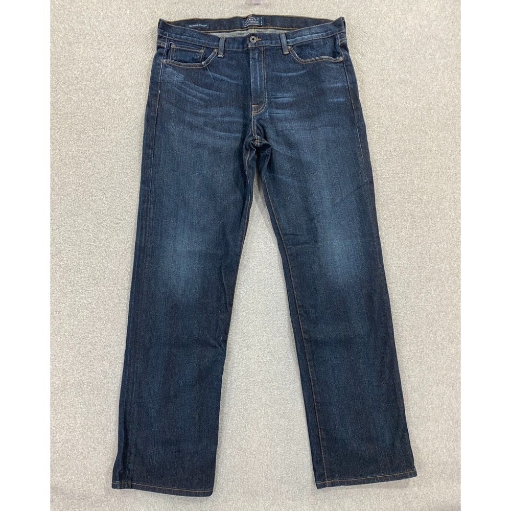 Lucky Brand 361 Vintage Straight Mens 36x34 (Fits 37x35) Dark Blue Denim Jeans